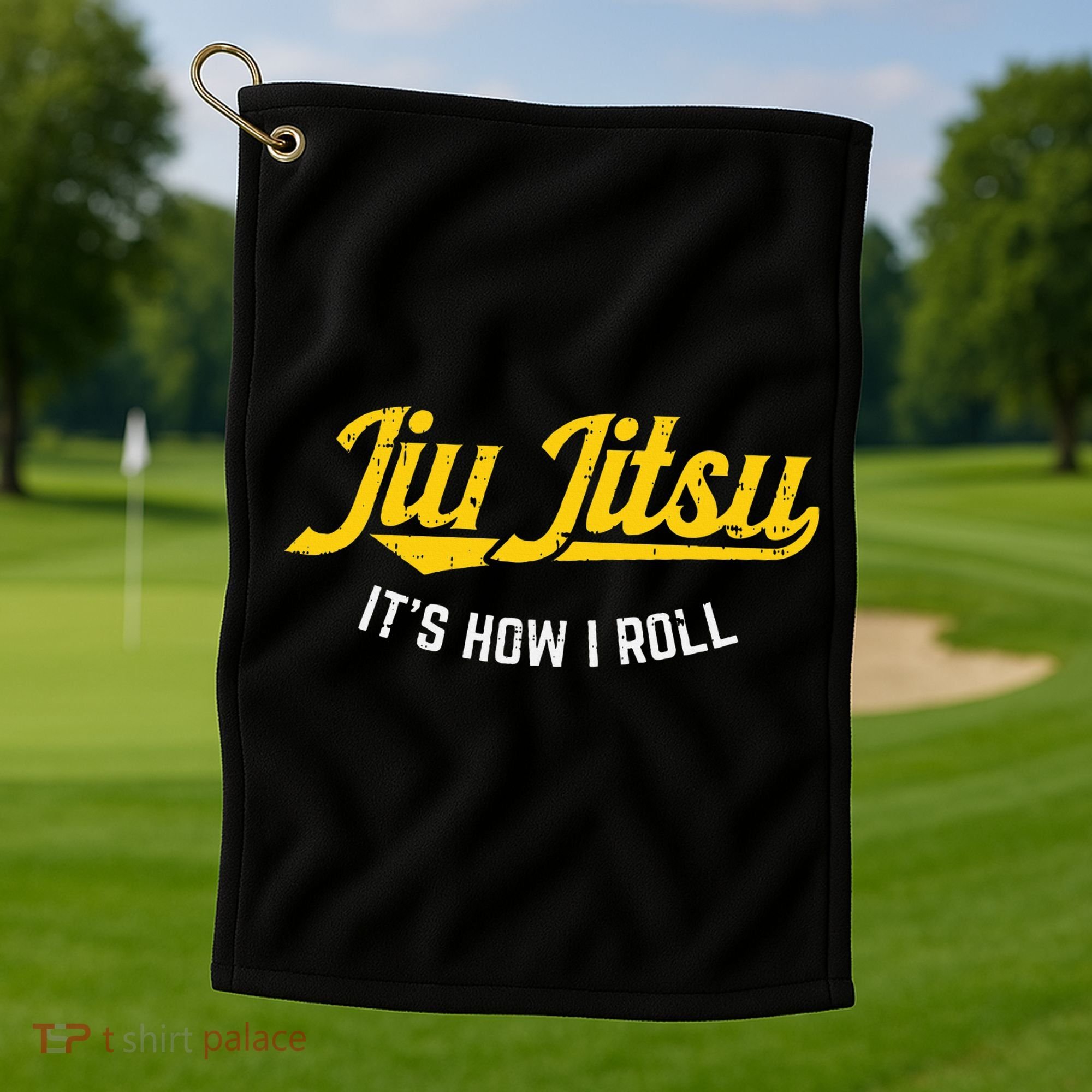 Jiu Jitsu How I Roll Funny Bjj Training Martial Arts Gift Golf Towel
