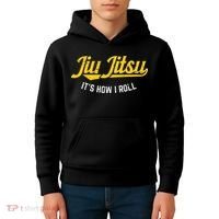 Jiu Jitsu How I Roll Funny Bjj Training Martial Arts Gift Kids Hoodie thumb 4