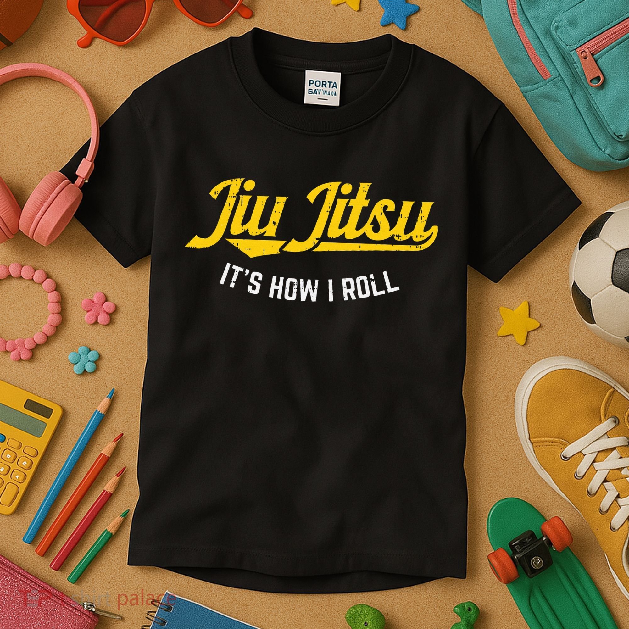 Jiu Jitsu How I Roll Funny Bjj Training Martial Arts Gift Kids T-Shirt