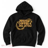 Jesus Jiu Jitsu & Coffee For Christian Martial Arts Fan Hoodie thumb 0