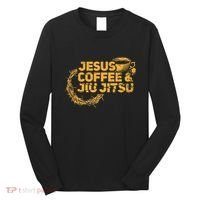Jesus Jiu Jitsu & Coffee For Christian Martial Arts Fan Long Sleeve Shirt thumb 0