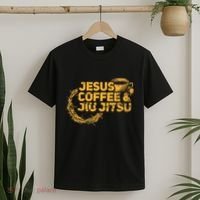 Jesus Jiu Jitsu & Coffee For Christian Martial Arts Fan T-Shirt thumb 2