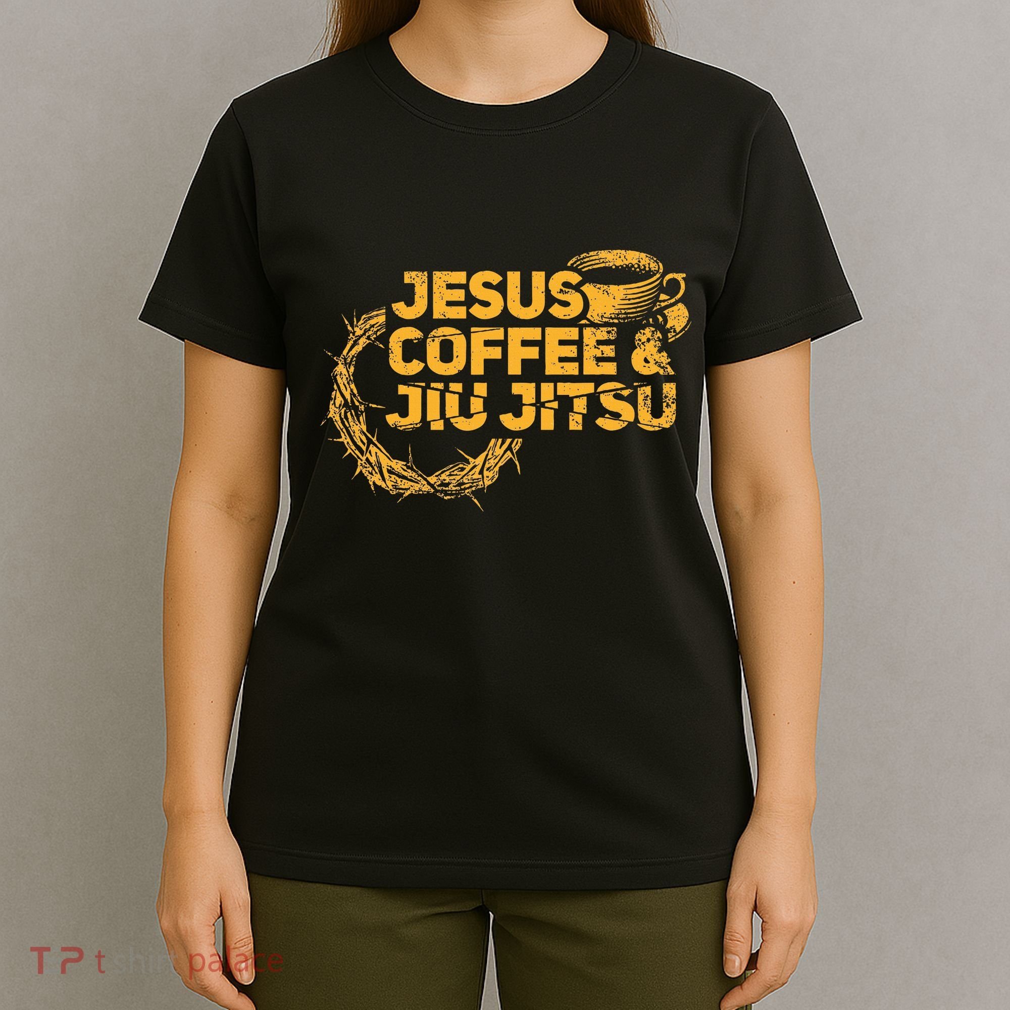 Jesus Jiu Jitsu & Coffee For Christian Martial Arts Fan T-Shirt