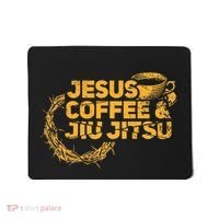 Jesus Jiu Jitsu & Coffee For Christian Martial Arts Fan Mousepad thumb 0