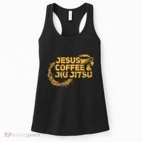 Jesus Jiu Jitsu & Coffee For Christian Martial Arts Fan Women's Tank Top thumb 0