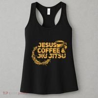 Jesus Jiu Jitsu & Coffee For Christian Martial Arts Fan Women's Tank Top thumb 3