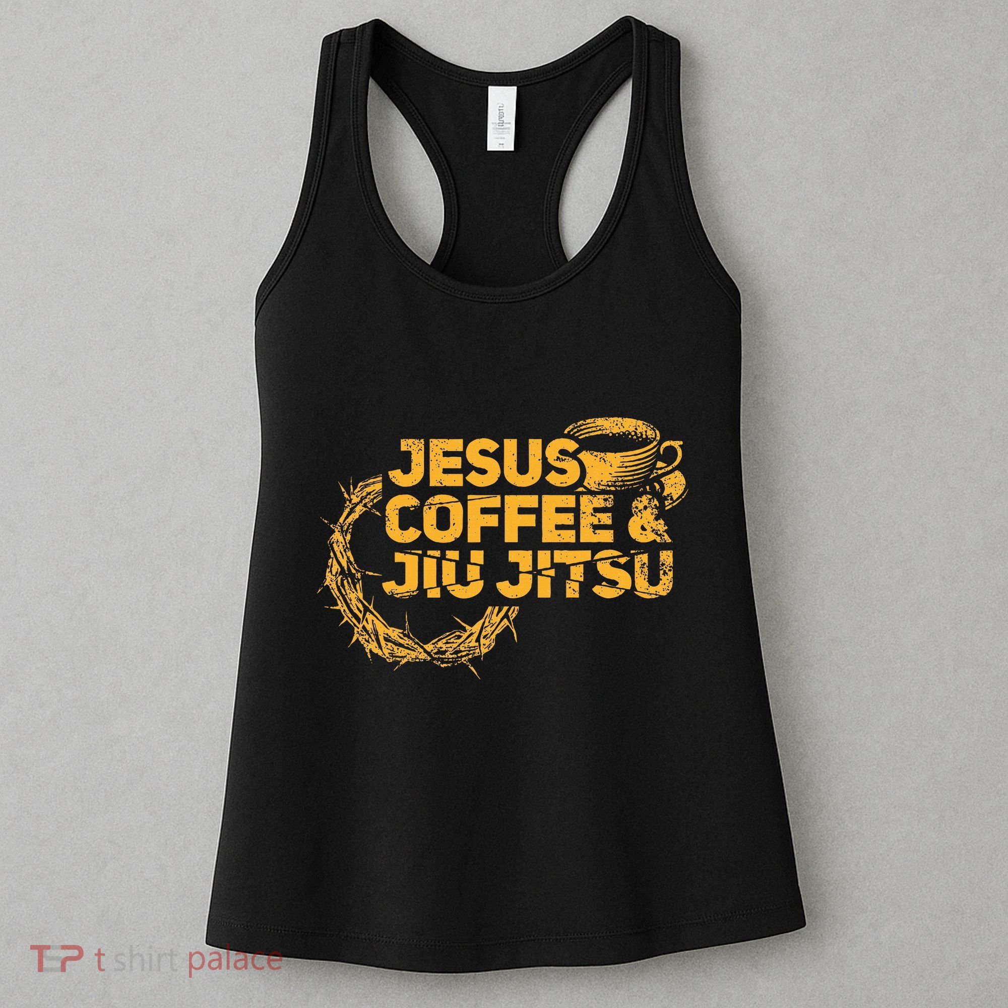 Jesus Jiu Jitsu & Coffee For Christian Martial Arts Fan Women's Tank Top