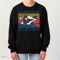 Jiu Jitsu Jesus Has Your Back BJJ MMA Jujitsu Women's Sweatshirt thumb 0