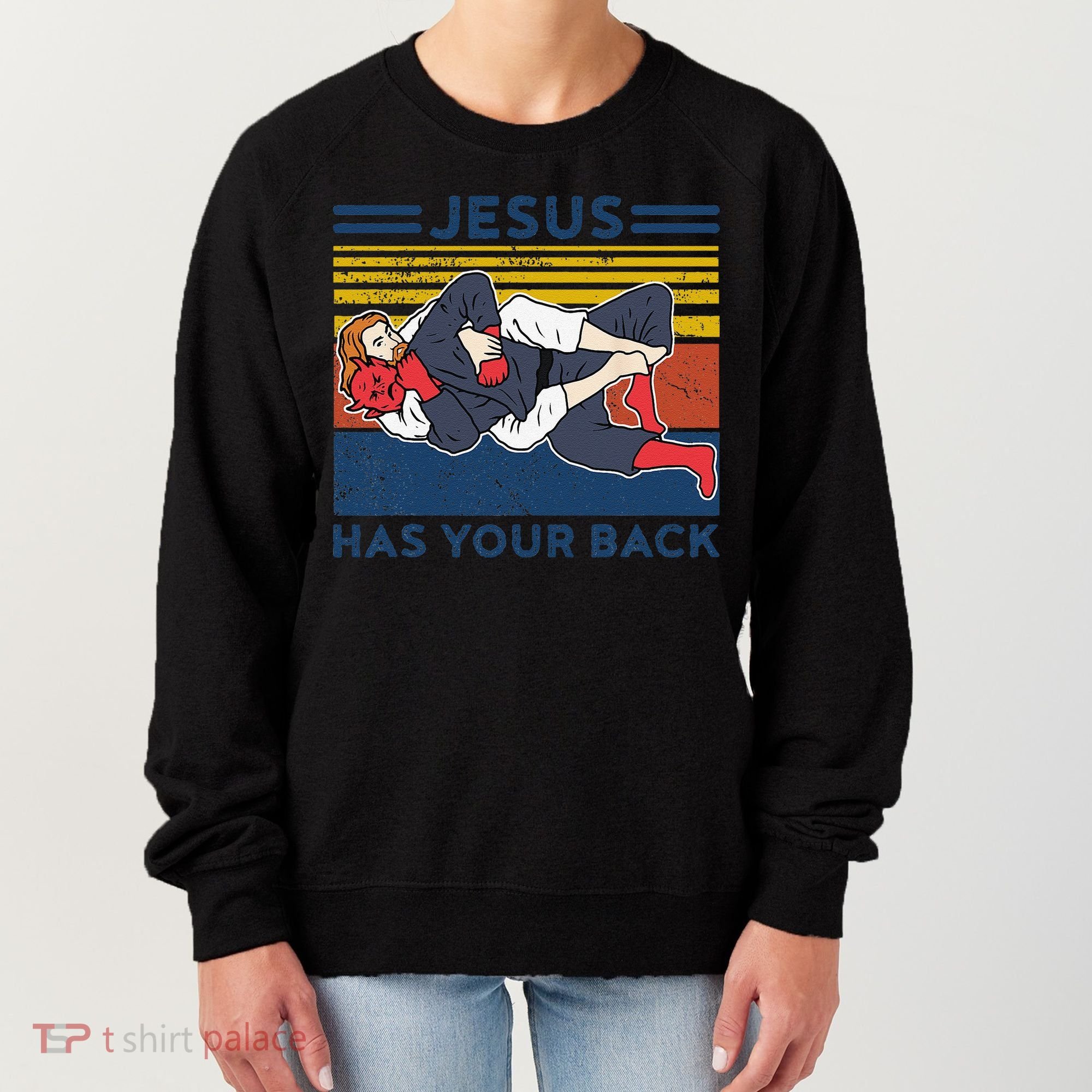 Jiu Jitsu Jesus Has Your Back BJJ MMA Jujitsu Women's Sweatshirt