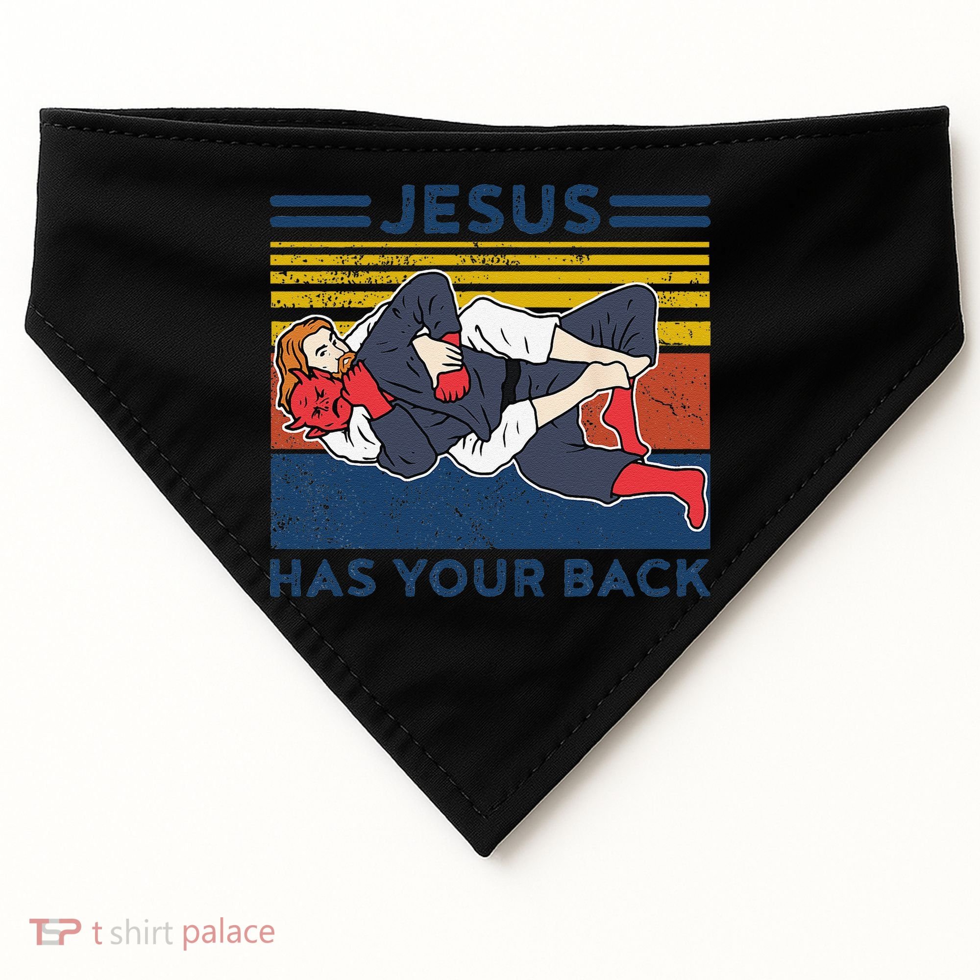 Jiu Jitsu Jesus Has Your Back BJJ MMA Jujitsu USA-Made Doggie Bandana