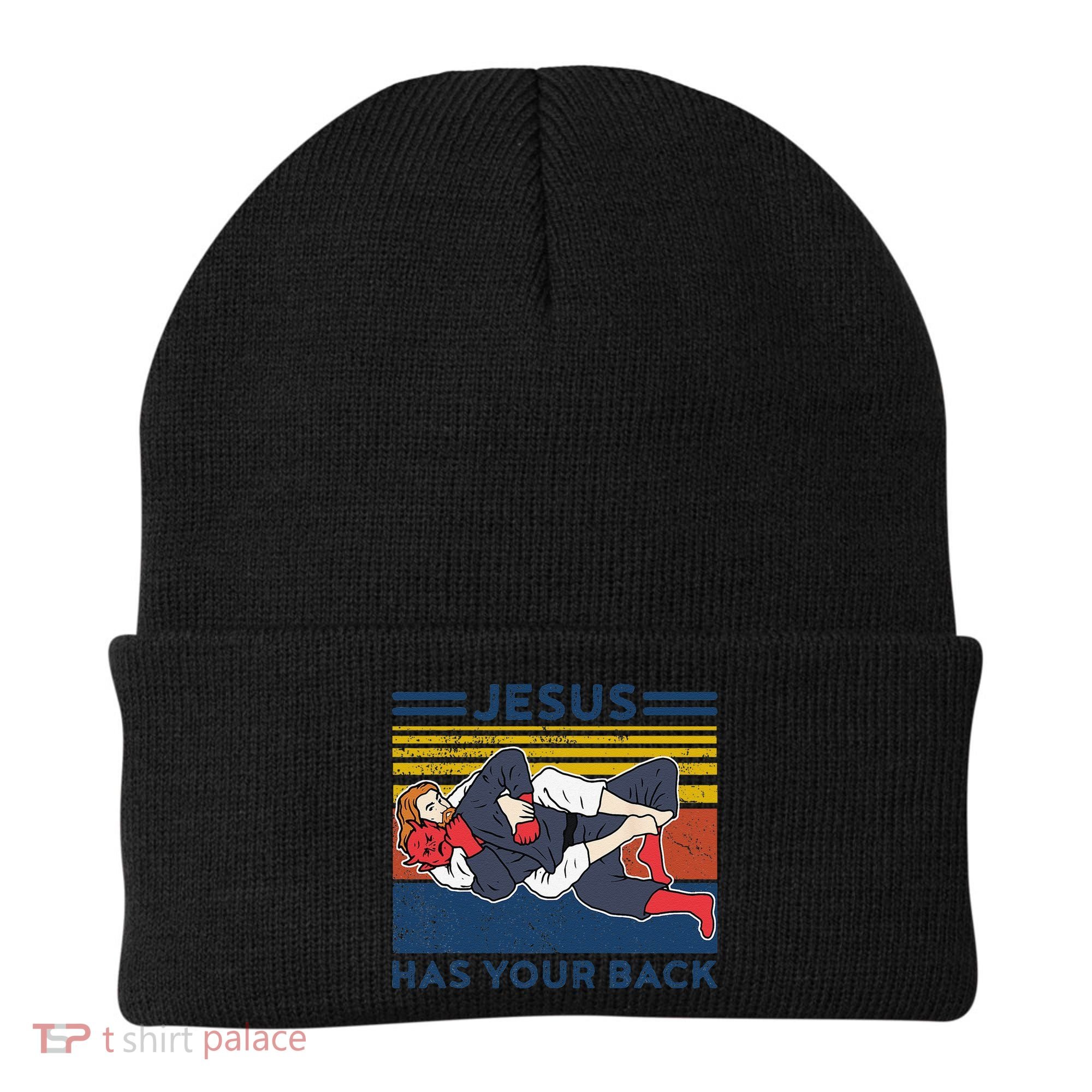 Jiu Jitsu Jesus Has Your Back BJJ MMA Jujitsu Beanie