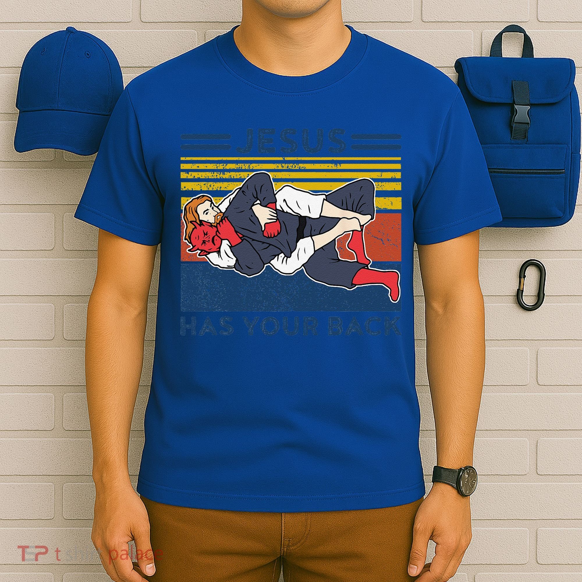 Jiu Jitsu Jesus Has Your Back BJJ MMA Jujitsu T-Shirt