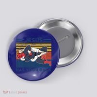 Jiu Jitsu Jesus Has Your Back BJJ MMA Jujitsu Button thumb 0
