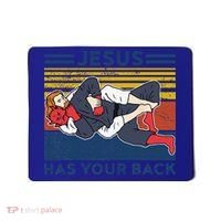 Jiu Jitsu Jesus Has Your Back BJJ MMA Jujitsu Mousepad thumb 0