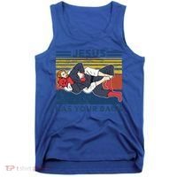 Jiu Jitsu Jesus Has Your Back BJJ MMA Jujitsu Tank Top thumb 0