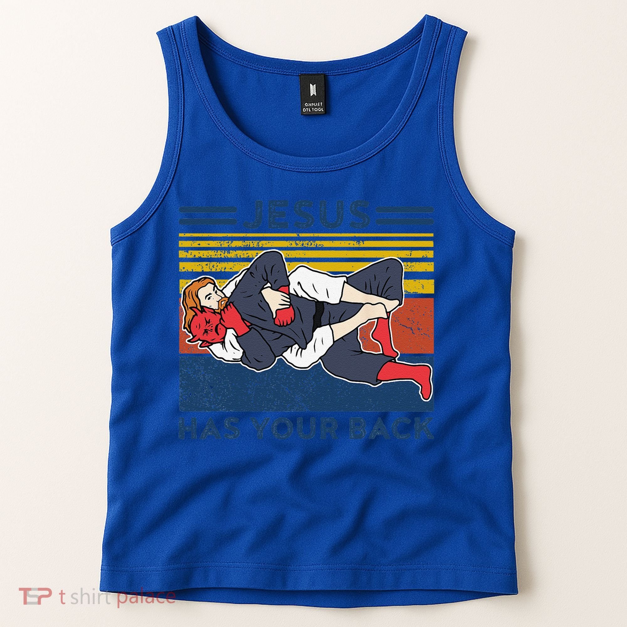 Jiu Jitsu Jesus Has Your Back BJJ MMA Jujitsu Tank Top