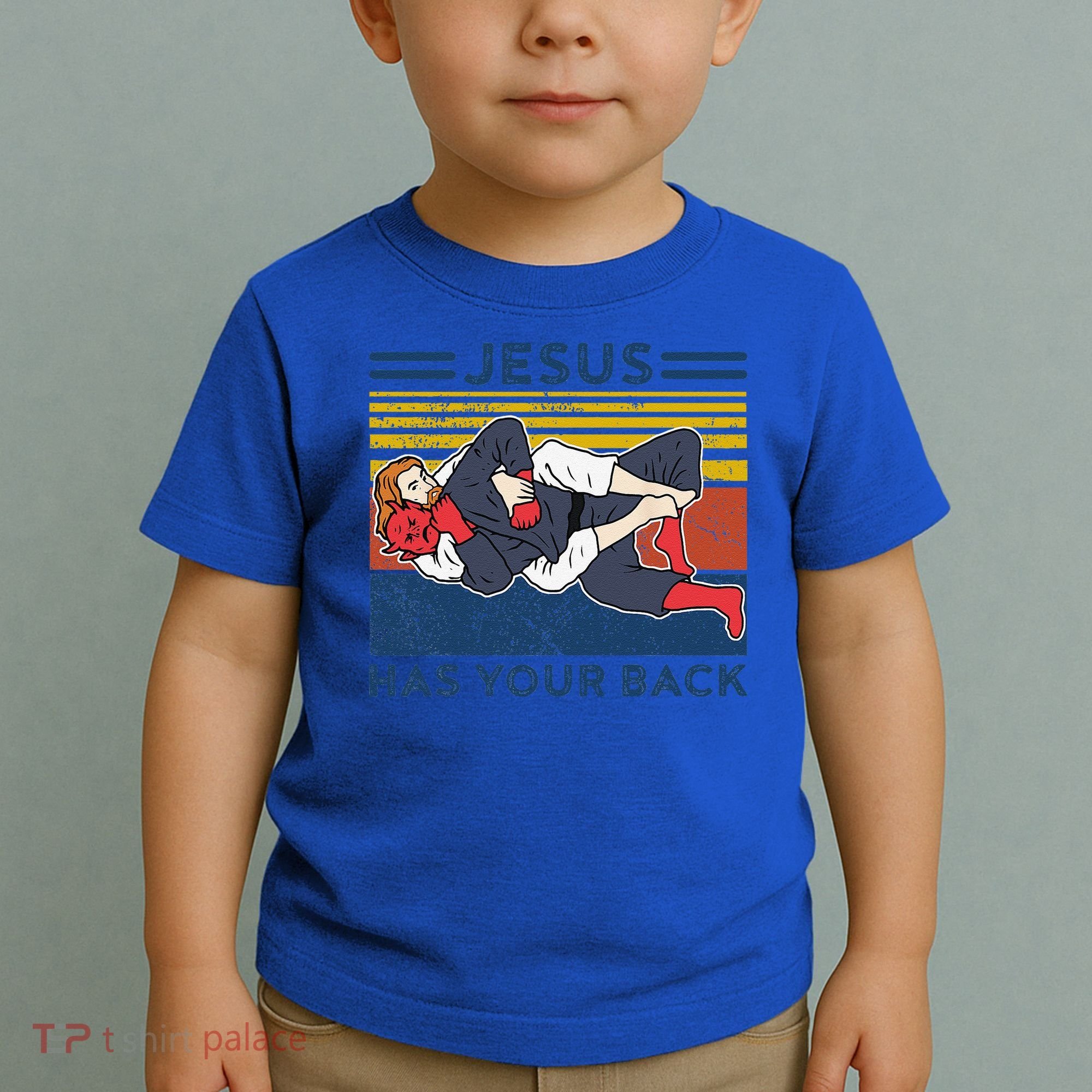 Jiu Jitsu Jesus Has Your Back BJJ MMA Jujitsu Toddler T-Shirt