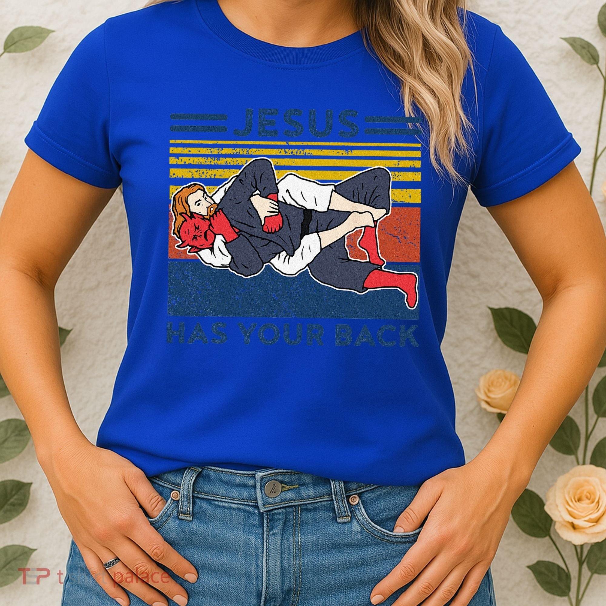 Jiu Jitsu Jesus Has Your Back BJJ MMA Jujitsu Women's T-Shirt