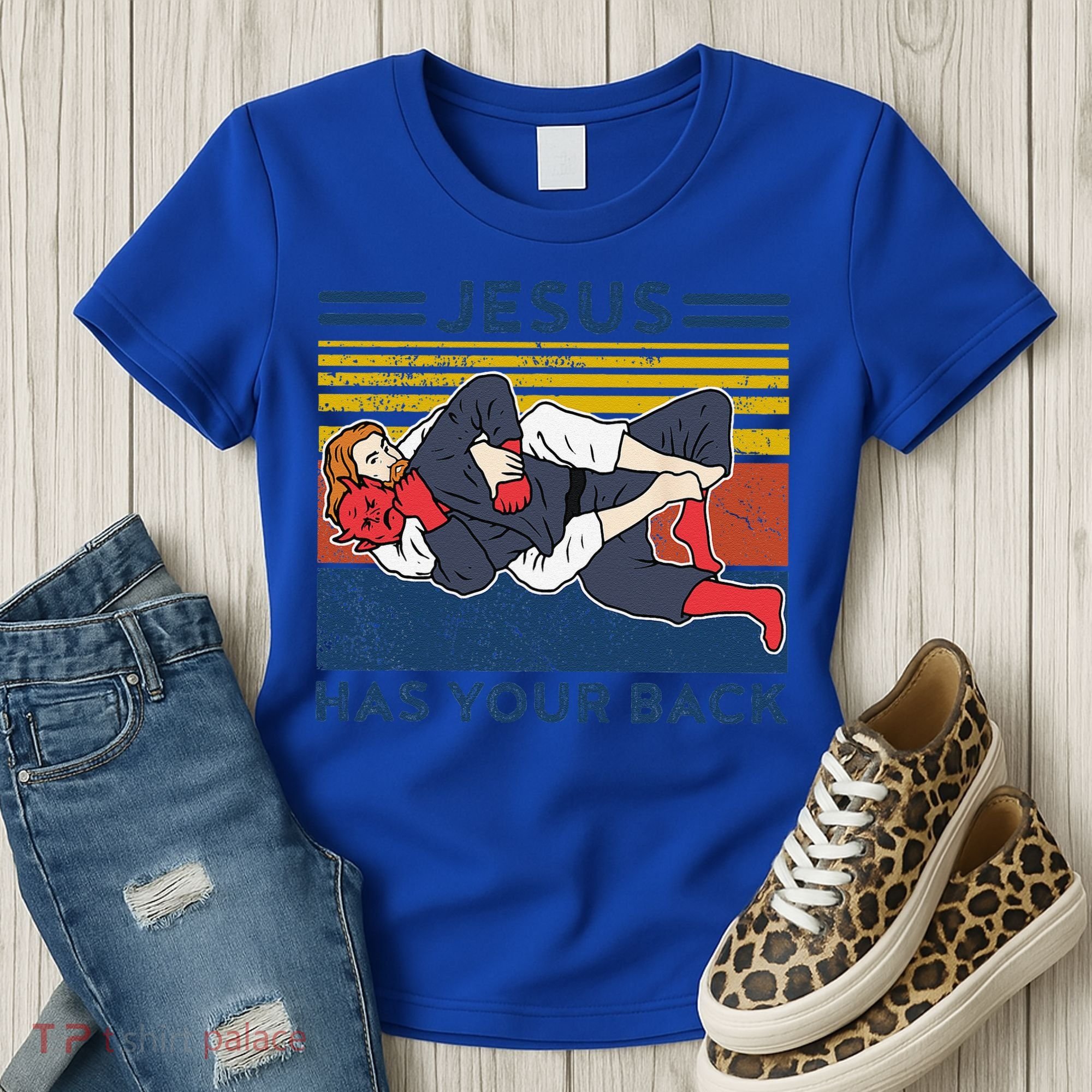 Jiu Jitsu Jesus Has Your Back BJJ MMA Jujitsu Women's T-Shirt