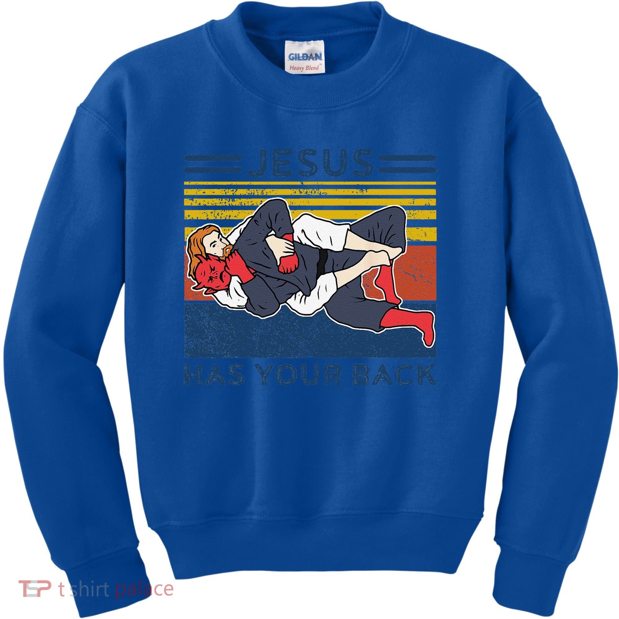 Jiu Jitsu Jesus Has Your Back BJJ MMA Jujitsu Kids Sweatshirt