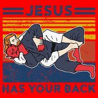 Jiu Jitsu Jesus Has Your Back BJJ MMA Jujitsu Santa Hat thumb 1