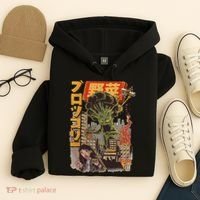 Japanese Japan Kaiju Vegetable Broccoli Anime Hoodie thumb 4