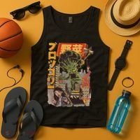 Japanese Japan Kaiju Vegetable Broccoli Anime Tank Top thumb 4