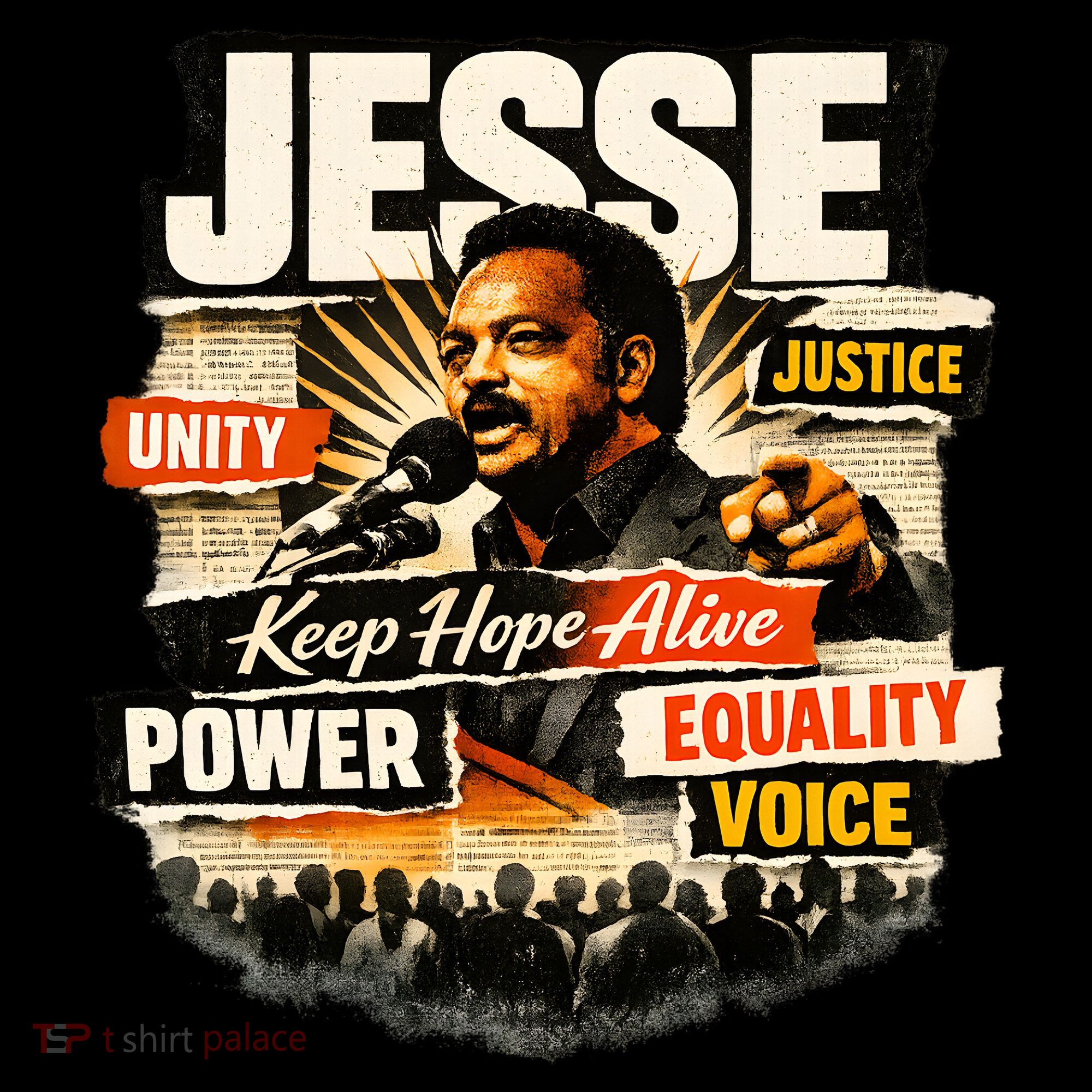 JESSE JACKSON KEEP HOPE ALIVE COLLAGE Long Sleeve Shirt