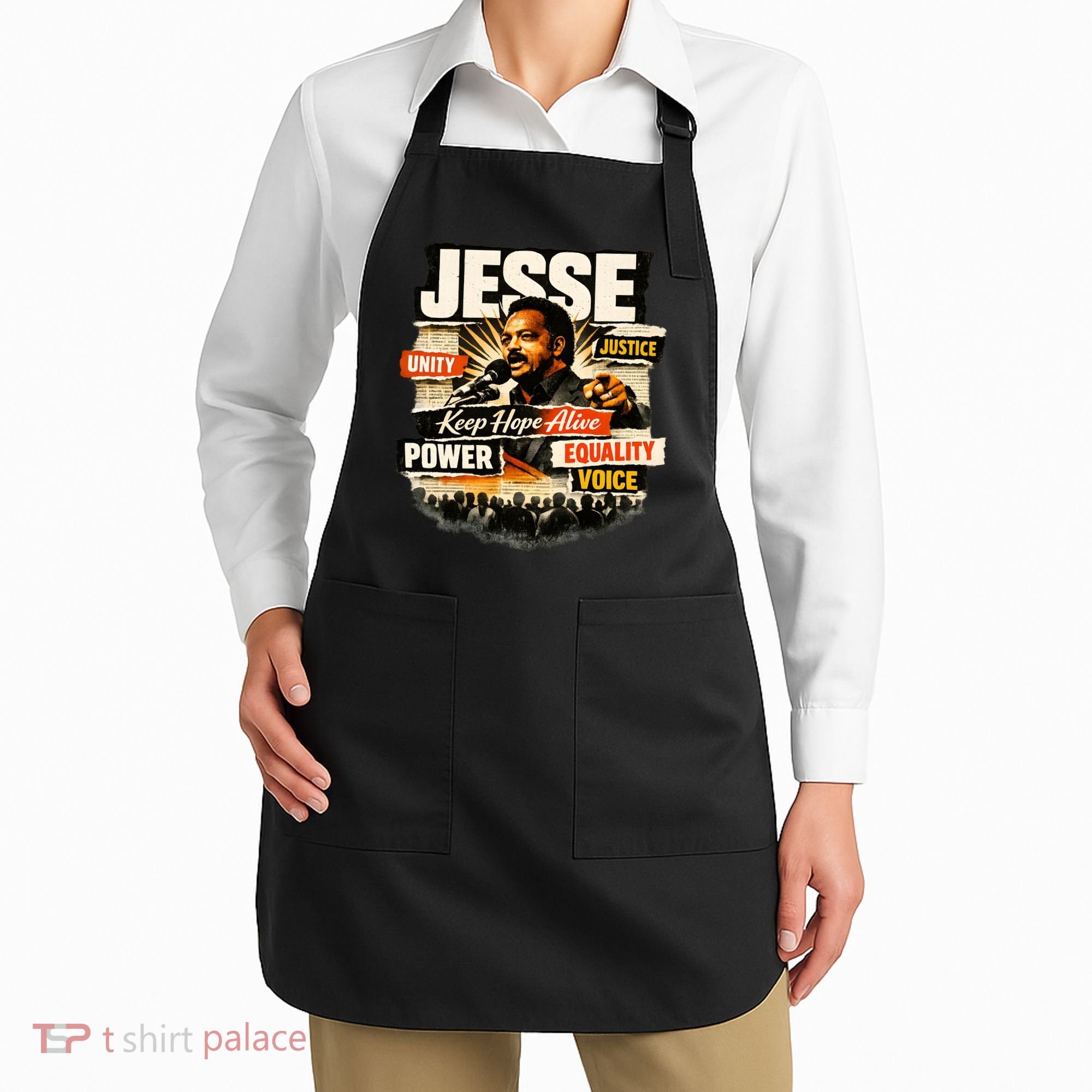 JESSE JACKSON KEEP HOPE ALIVE COLLAGE Apron