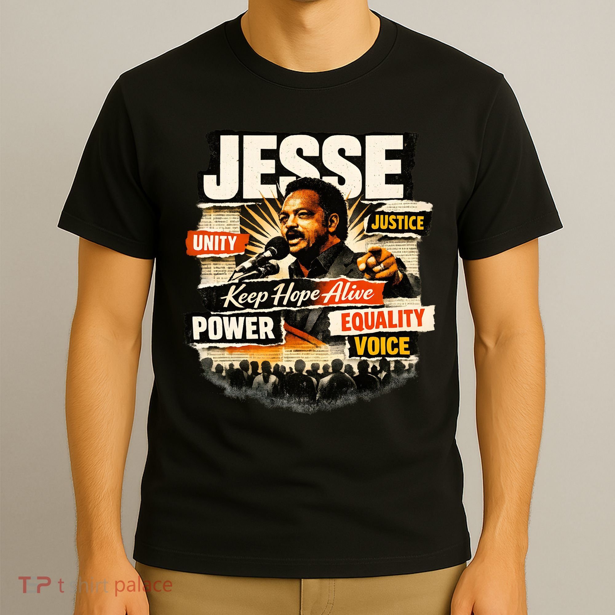 JESSE JACKSON KEEP HOPE ALIVE COLLAGE T-Shirt