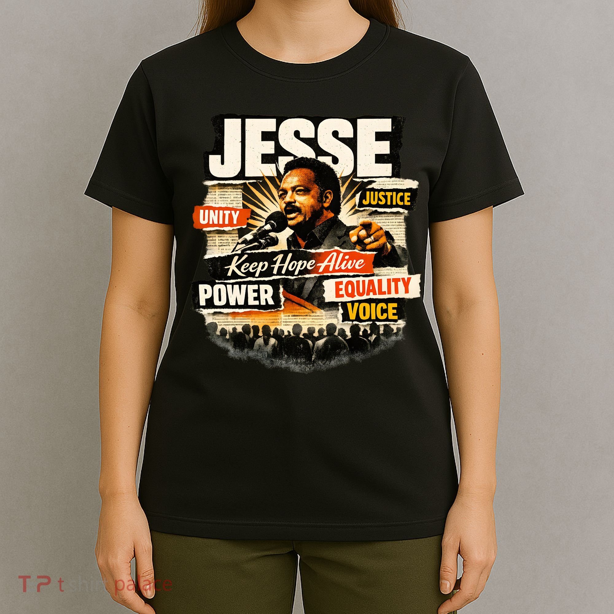 JESSE JACKSON KEEP HOPE ALIVE COLLAGE T-Shirt