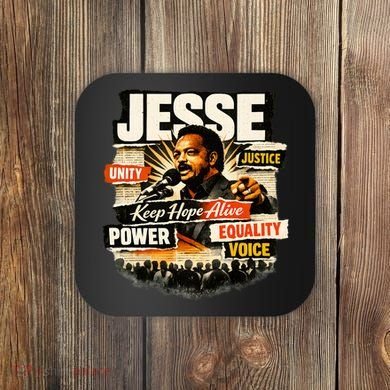 JESSE JACKSON KEEP HOPE ALIVE COLLAGE Coaster