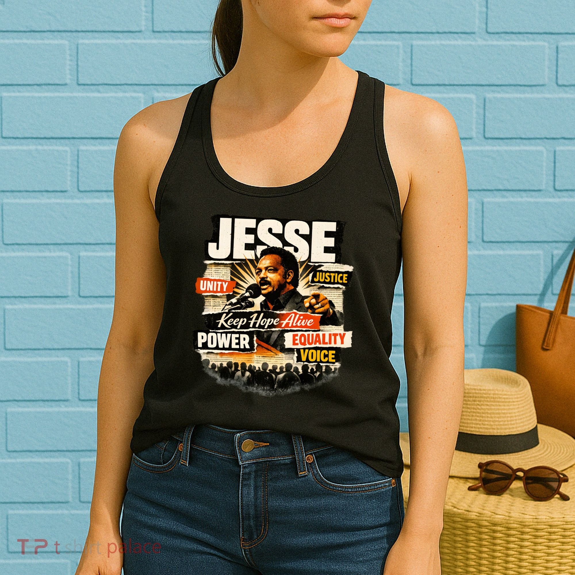 JESSE JACKSON KEEP HOPE ALIVE COLLAGE Women's Tank Top