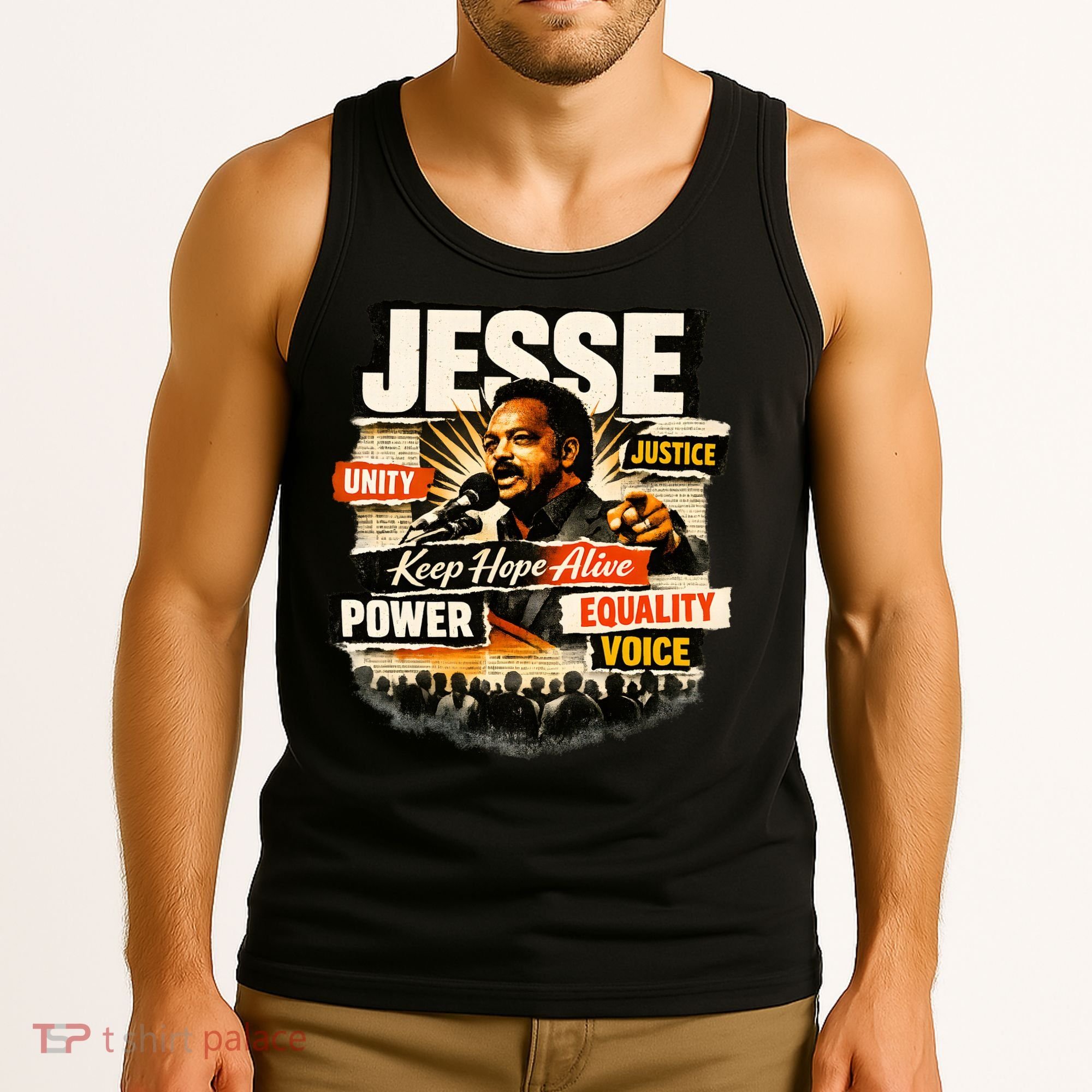 JESSE JACKSON KEEP HOPE ALIVE COLLAGE Tank Top