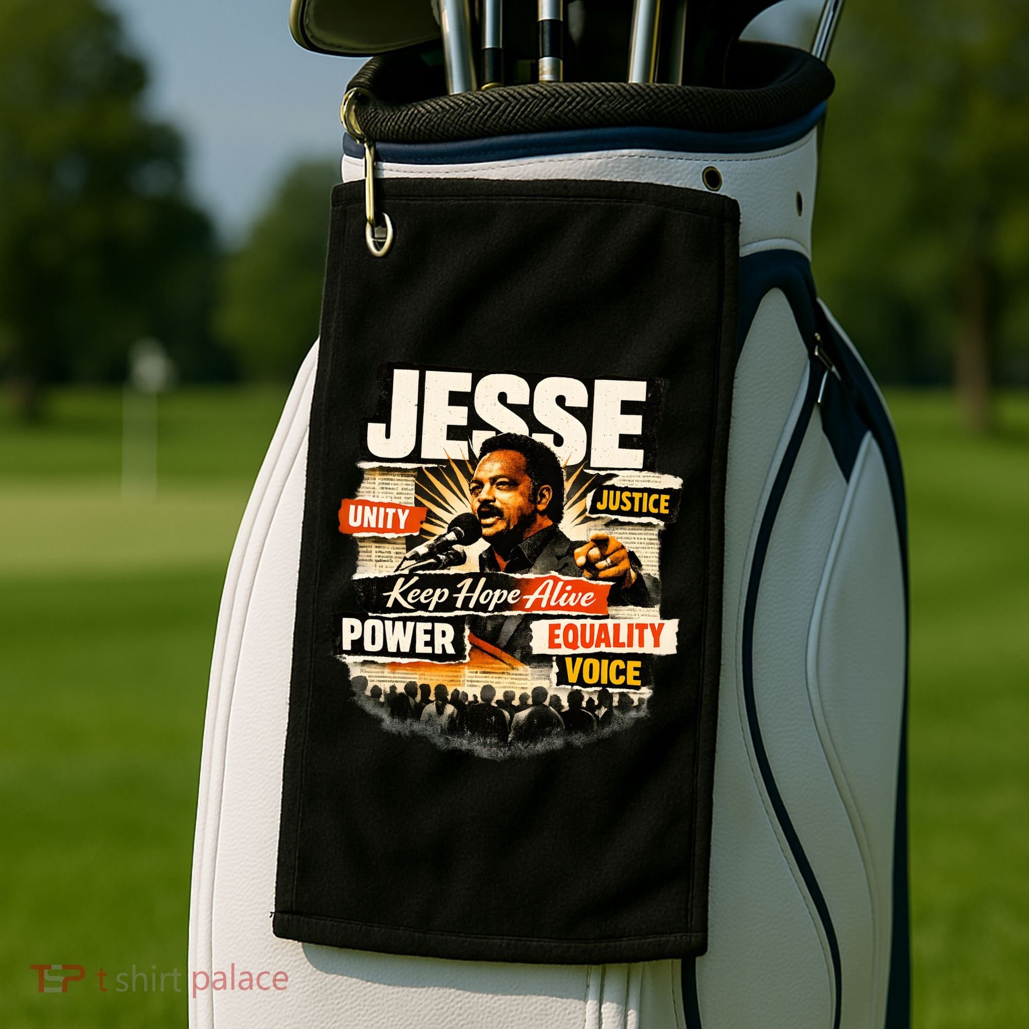 JESSE JACKSON KEEP HOPE ALIVE COLLAGE Golf Towel