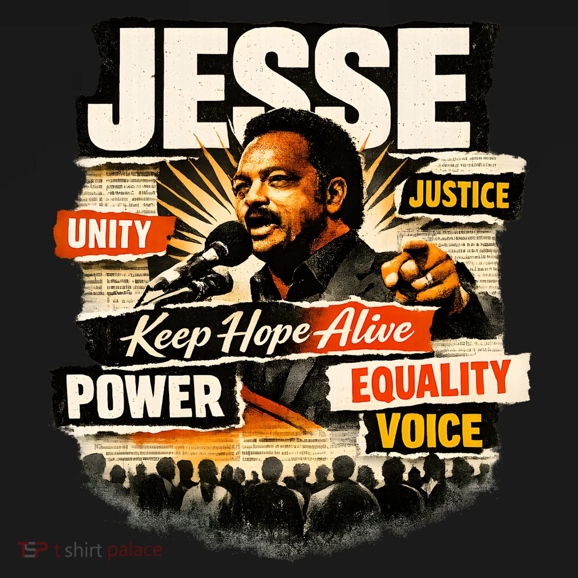 JESSE JACKSON KEEP HOPE ALIVE COLLAGE Women's T-Shirt