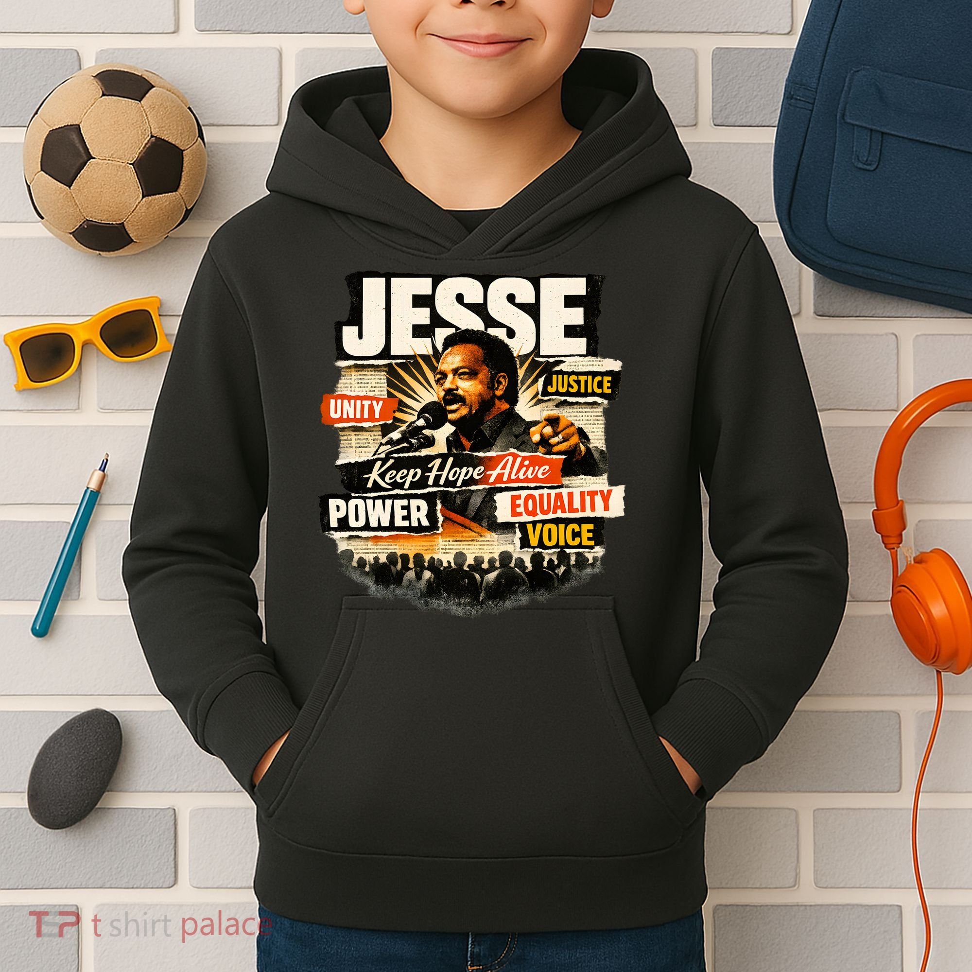 JESSE JACKSON KEEP HOPE ALIVE COLLAGE Kids Hoodie