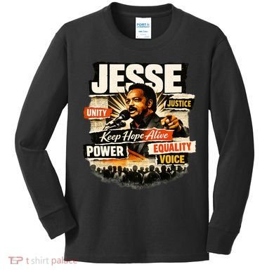 JESSE JACKSON KEEP HOPE ALIVE COLLAGE Kids Long Sleeve Shirt