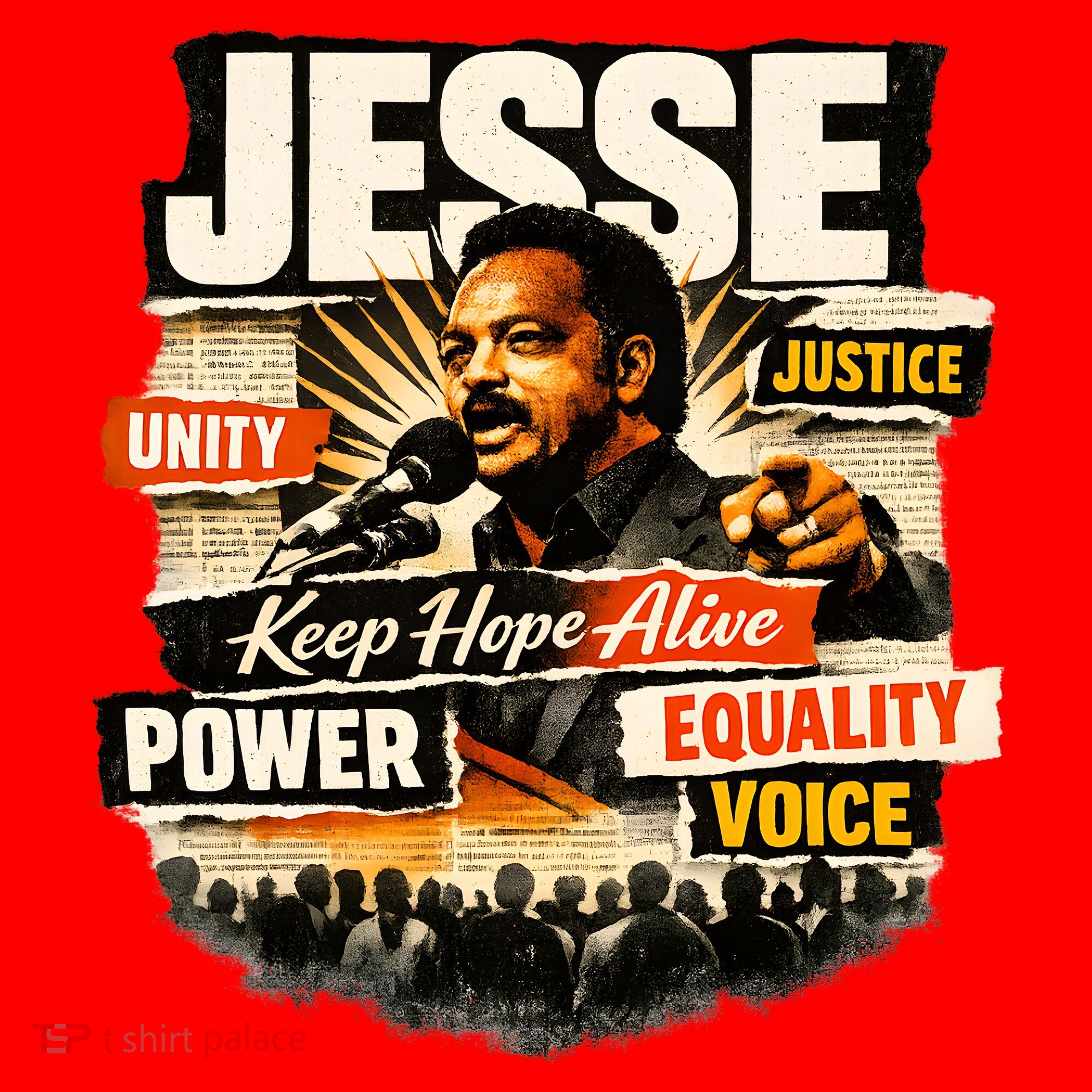 JESSE JACKSON KEEP HOPE ALIVE COLLAGE Santa Hat