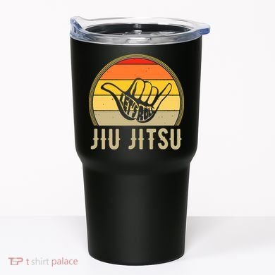 Jiu Jitsu Lets Roll Hand Sign Funny Tumbler