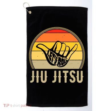 Jiu Jitsu Lets Roll Hand Sign Funny Golf Towel