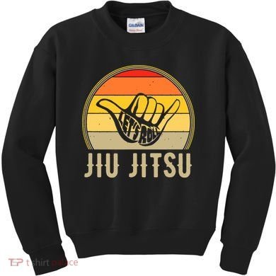Jiu Jitsu Lets Roll Hand Sign Funny Kids Sweatshirt