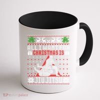 Jiu Jitsu Mma Bjj Ugly Christmas Xmas Gift Sweater Gift Coffee Mug thumb 1