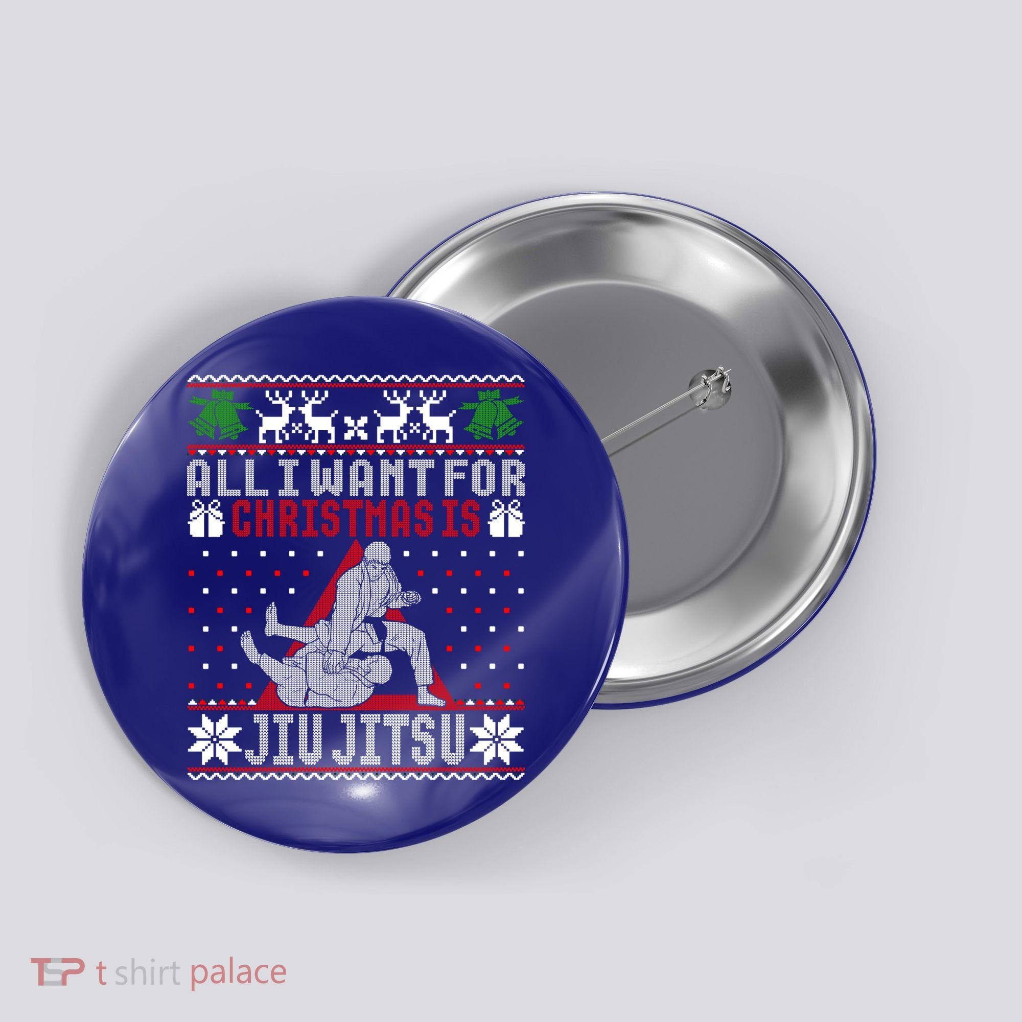 Jiu Jitsu Mma Bjj Ugly Christmas Xmas Gift Sweater Gift Button