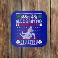 Jiu Jitsu Mma Bjj Ugly Christmas Xmas Gift Sweater Gift Coaster thumb 0