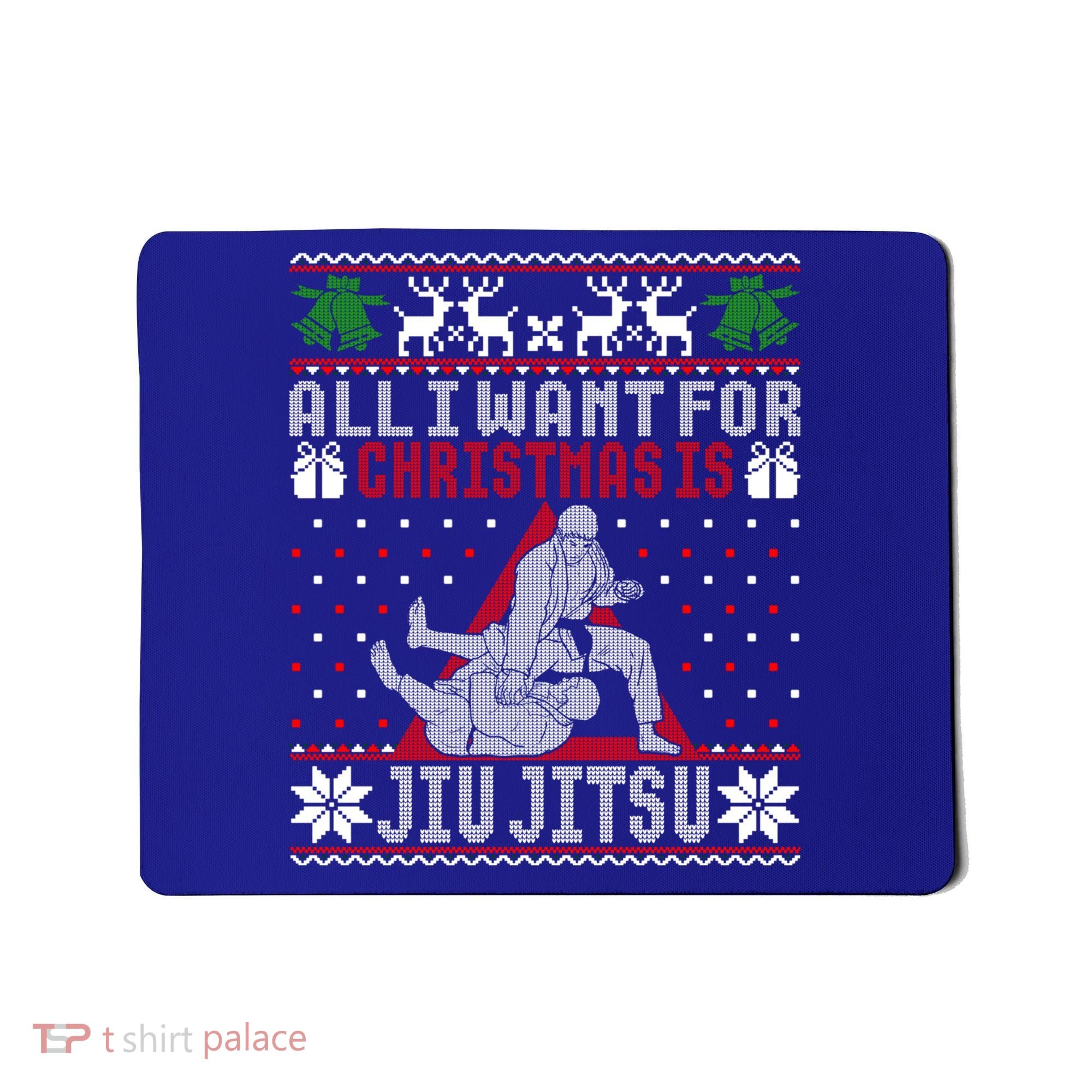 Jiu Jitsu Mma Bjj Ugly Christmas Xmas Gift Sweater Gift Mousepad