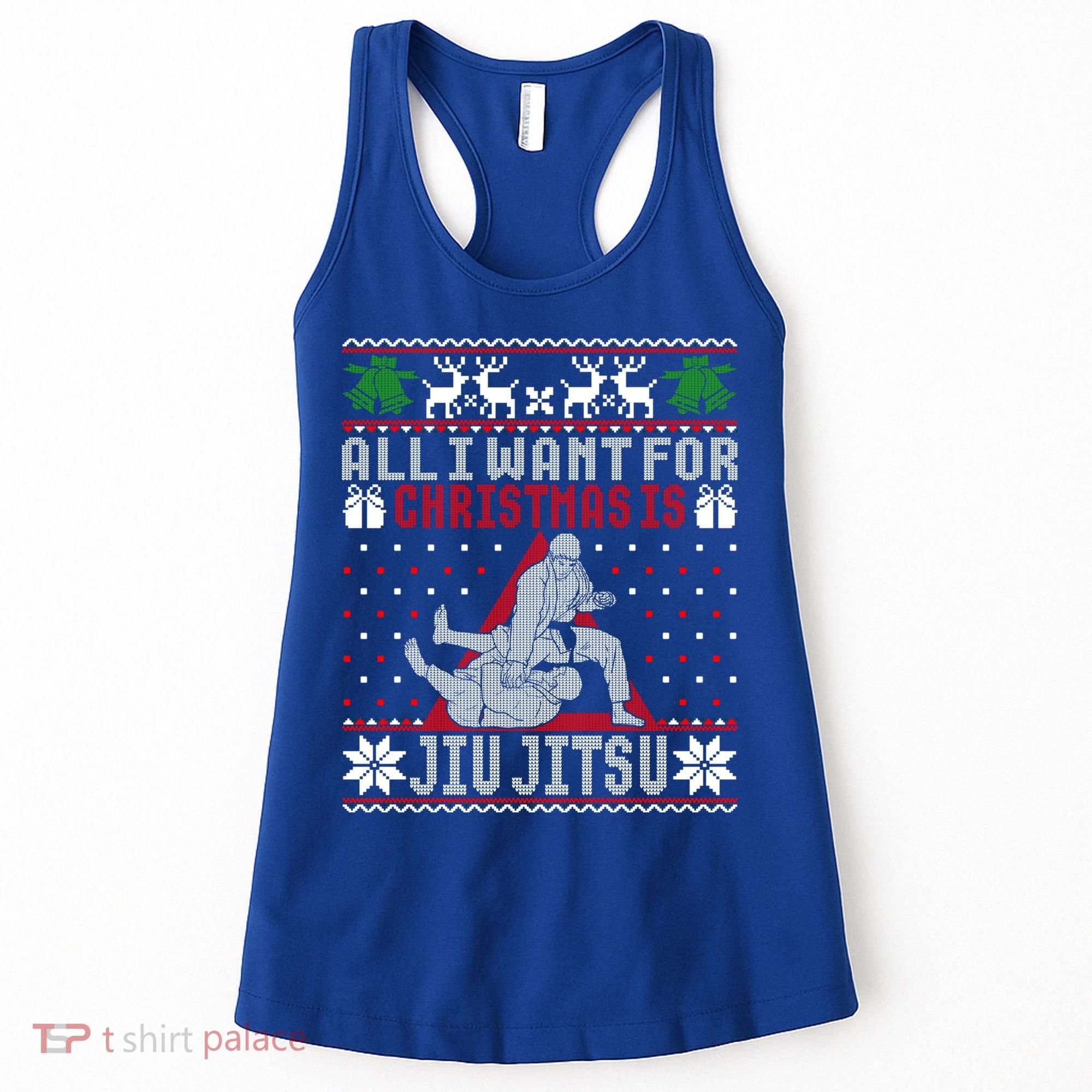 Jiu Jitsu Mma Bjj Ugly Christmas Xmas Gift Sweater Gift Women's Tank Top