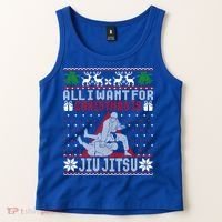 Jiu Jitsu Mma Bjj Ugly Christmas Xmas Gift Sweater Gift Tank Top thumb 2