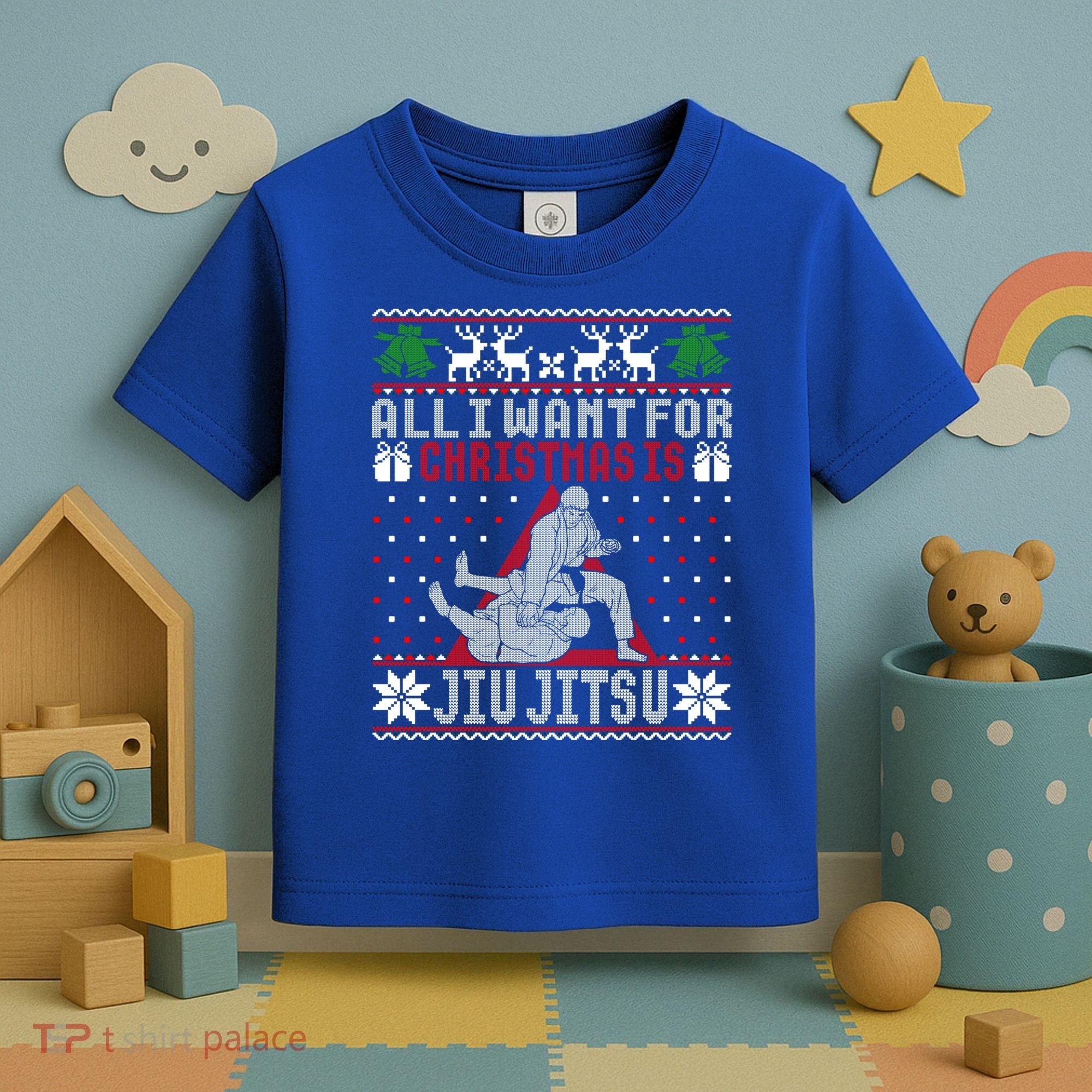 Jiu Jitsu Mma Bjj Ugly Christmas Xmas Gift Sweater Gift Toddler T-Shirt