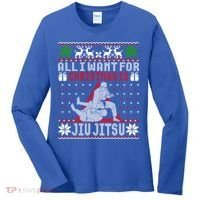 Jiu Jitsu Mma Bjj Ugly Christmas Xmas Gift Sweater Gift Women's Long Sleeve Shirt thumb 0